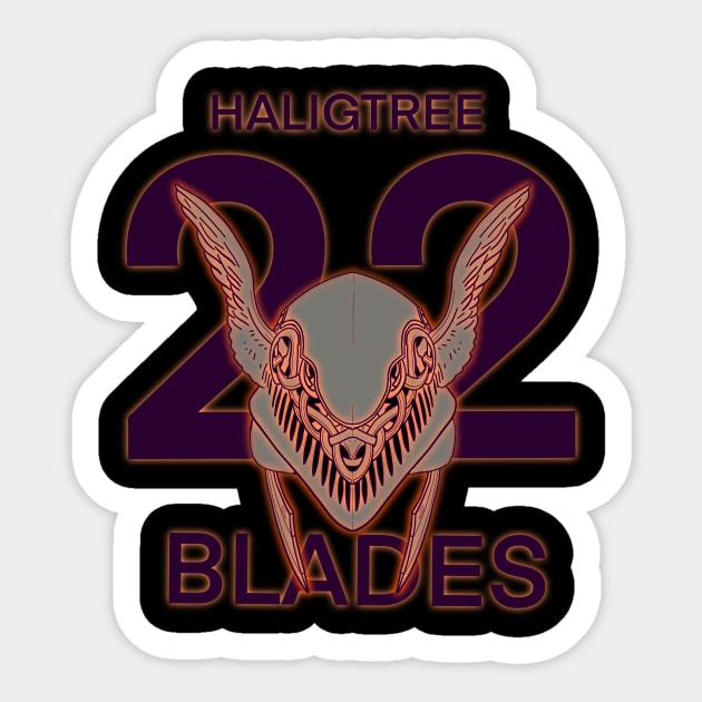 The Haligtree Blades Sticker by RiffRaffComics